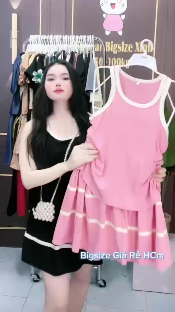 Set Bộ Đồ Nữ Áo Ba Lổ Dáng ôm Body Phối Viền Vạt Lượn Mix Chân Váy Xếp Ly Quần Sọc Ngang Có Lót Trong Thun Tăm 40-95kg | BigBuy360 - bigbuy360.vn