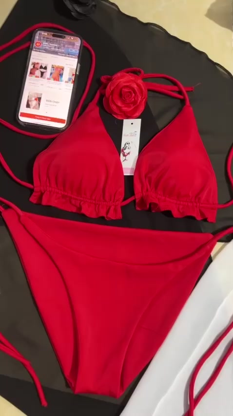 Bikini, Áo Tắm 2 Mảnh Tam Giác Basic Bèo Dây Dài Tự Do Tự Tạo Kiểu (Bộ Sưu Tập Bikini Hot Trend) | BigBuy360 - bigbuy360.vn