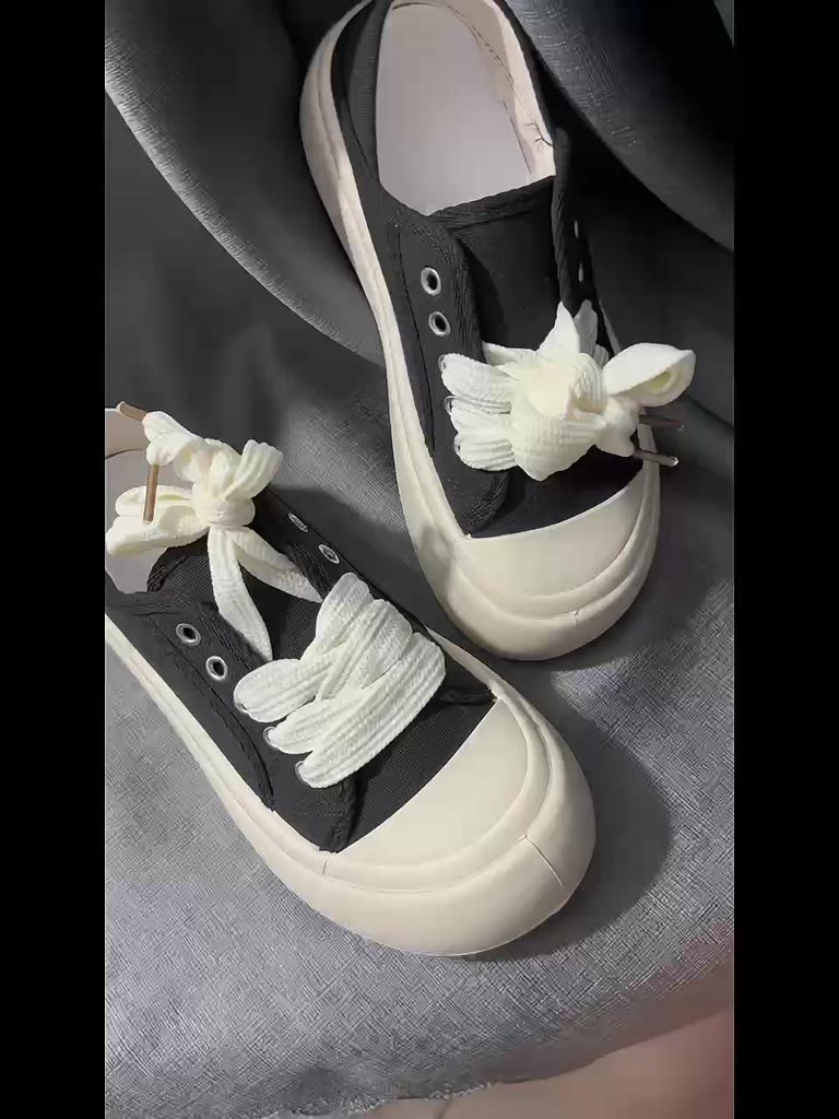 [ FULL- BOX] Giày thể thao nữ đế bánh mì vải canvas GEX QCCC