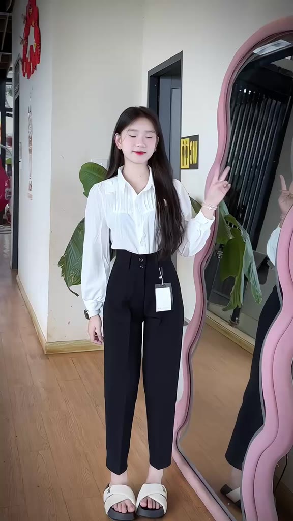 Quần tây nữ đi học 2 khuy lưng cao dáng quần baggy nữ học sinh cấp 3 đi học đi làm xinh xắn M07 | BigBuy360 - bigbuy360.vn