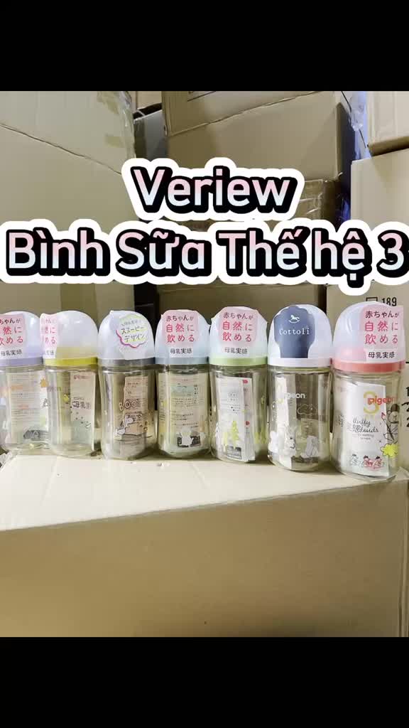 Bình Sữa Pigeon Nội Địa Nhật , Thế hệ 3 , nhựa PPSU 160ML 240ML 330ML