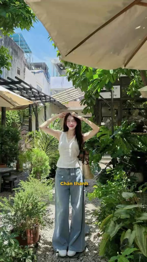 (ẢNH OLDSCHOOL) Quần jeans xanh nhạt ỐNG TO RỘNG DÀI CHÙM phủ chân 7590 | BigBuy360 - bigbuy360.vn