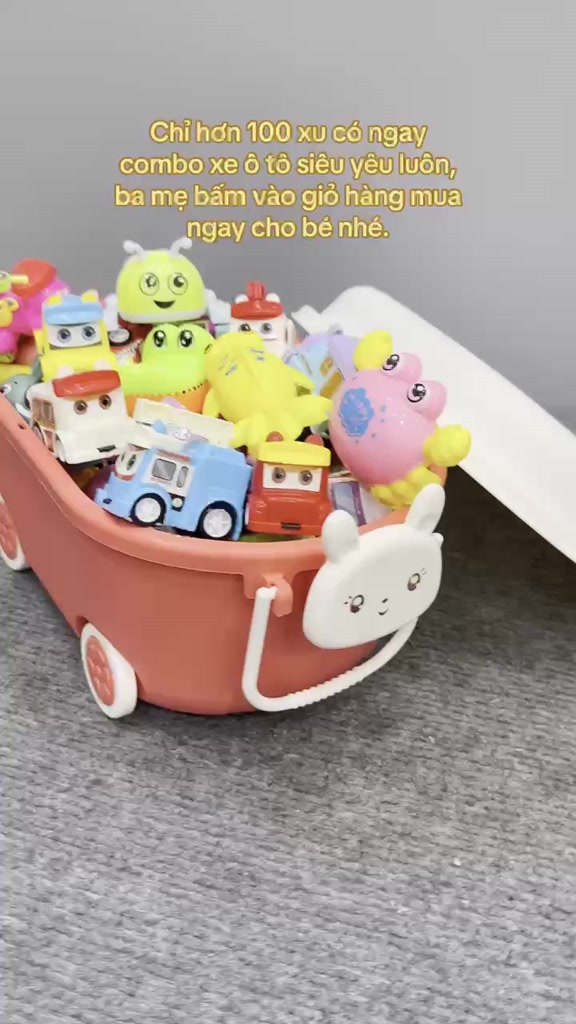 Combo 10-40 Xe Ô Tô Chạy Đà, Kèm Thùng Đựng