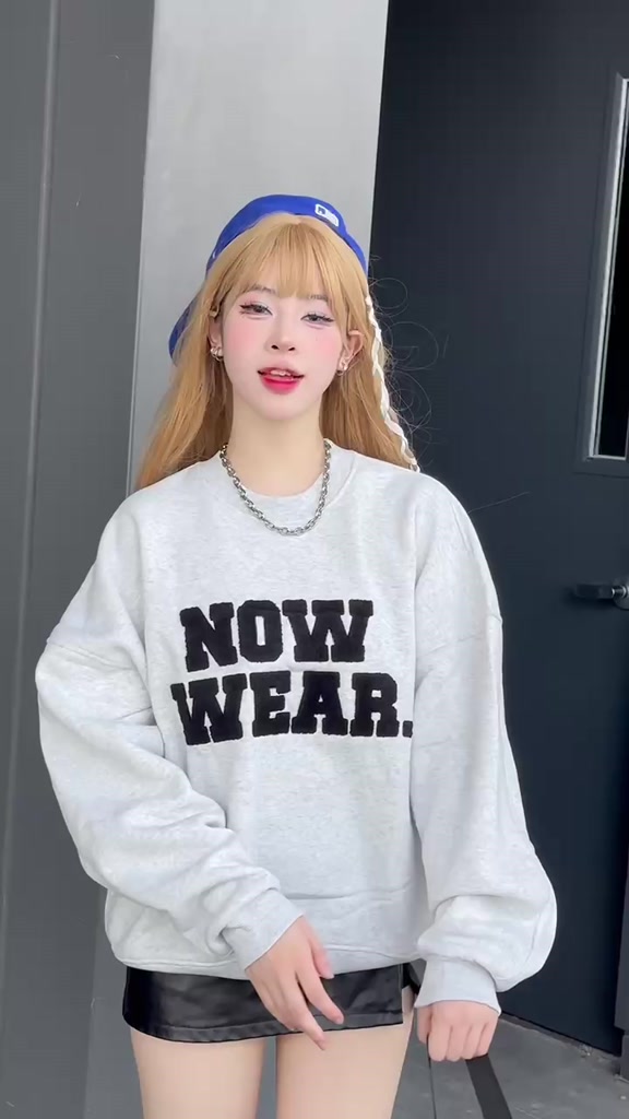Áo Nỉ Sweater Thêu Xù Ver 1 Nowwear Tay Phồng Form Boxy Chất Nỉ Bông Dày Dặn Nam Nữ Unisex | BigBuy360 - bigbuy360.vn