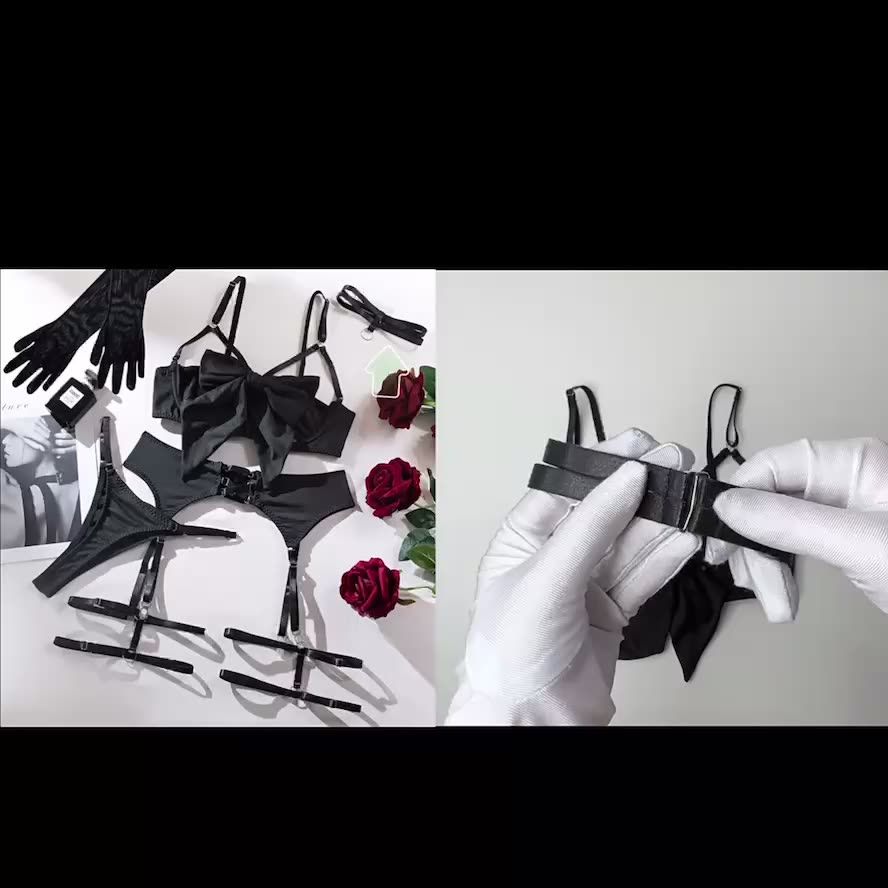 Set bra Teddy có gọng nâng ngực và nơ dễ thương | BigBuy360 - bigbuy360.vn