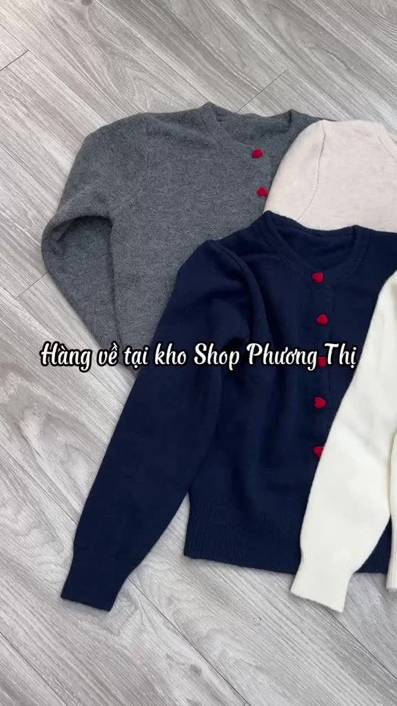 (HÀNG QC LOẠI 1 , TOP 1) Áo cardigan len Cúc Tim 5 màu basic hàng QCCC phong cách Hàn | BigBuy360 - bigbuy360.vn