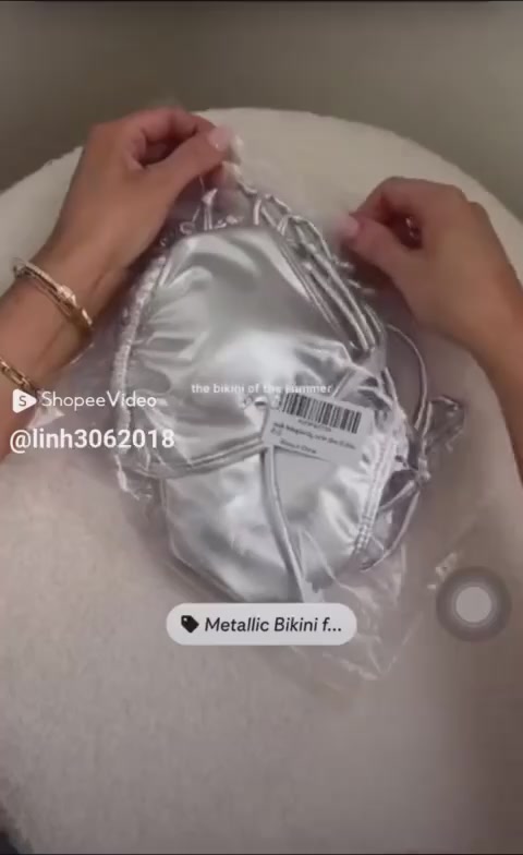 (Hoả tốc) Bikini 2 mảnh tam giác ánh bạc sáng nhũ hot (che tên) | BigBuy360 - bigbuy360.vn