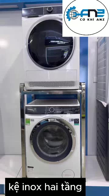 Kệ máy giặt máy sấy 2 tầng INOX chịu tải đến 300KG