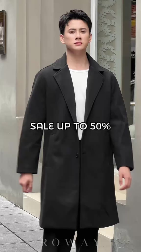 Áo khoác dạ ROWAY chất liệu dạ ép cao cấp| Măng tô | BigBuy360 - bigbuy360.vn