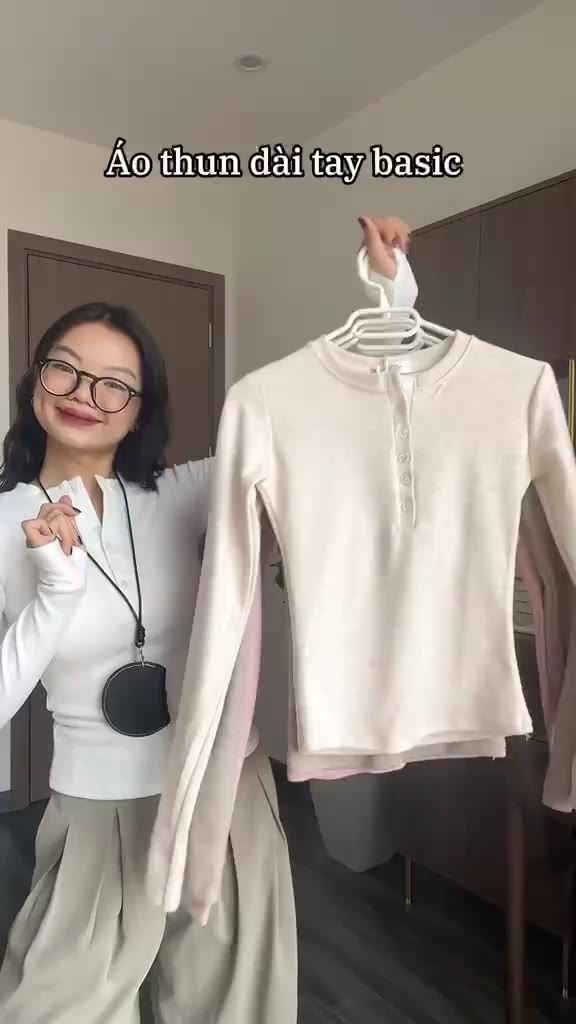 Áo Thun Nữ Tay Dài Ôm Body JUSTDUN T66 - Chất Len Tăm Lông Thỏ, Co Giãn 4 Chiều, Giữ Ấm Mềm Mịn | BigBuy360 - bigbuy360.vn