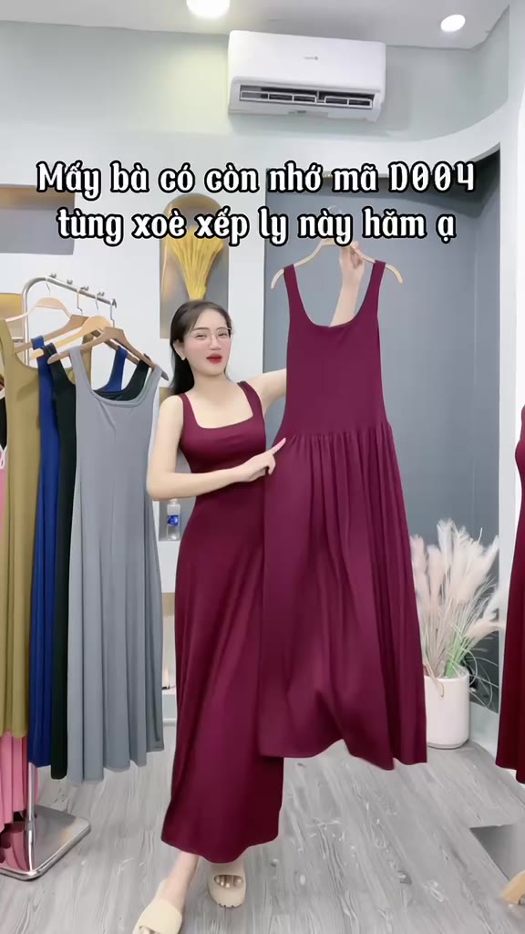 Đầm Váy Maxi 2 Dây Nữ Bản To
