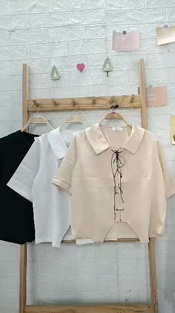 áo sơ mi kiểu đan dây dáng ngắn hàn quốc | BigBuy360 - bigbuy360.vn