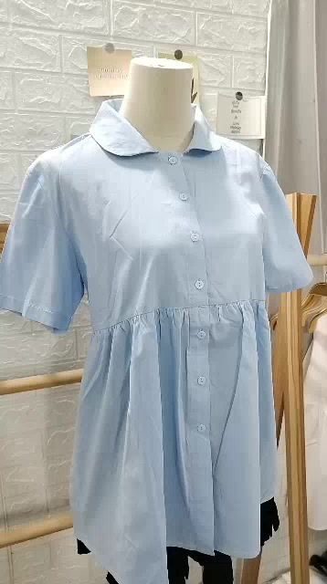 áo babydoll cộc tay cổ bẻ chất thô ulzzang | BigBuy360 - bigbuy360.vn