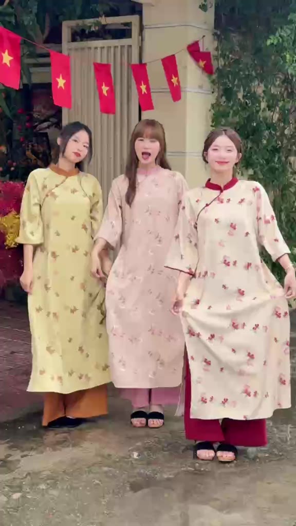 [PREMIUM] Áo dài cách tân TỬ KỲ nhung chéo kèm quần nhung chéo phối dây buộc nơ HAVANA AD104 | BigBuy360 - bigbuy360.vn