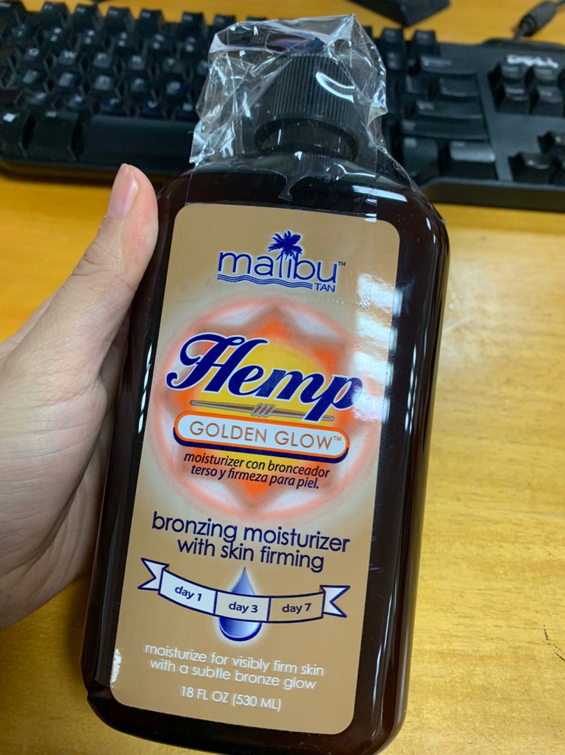 Malibu tan hemp skin firming bronzing body moisturizer, golden glow, 18