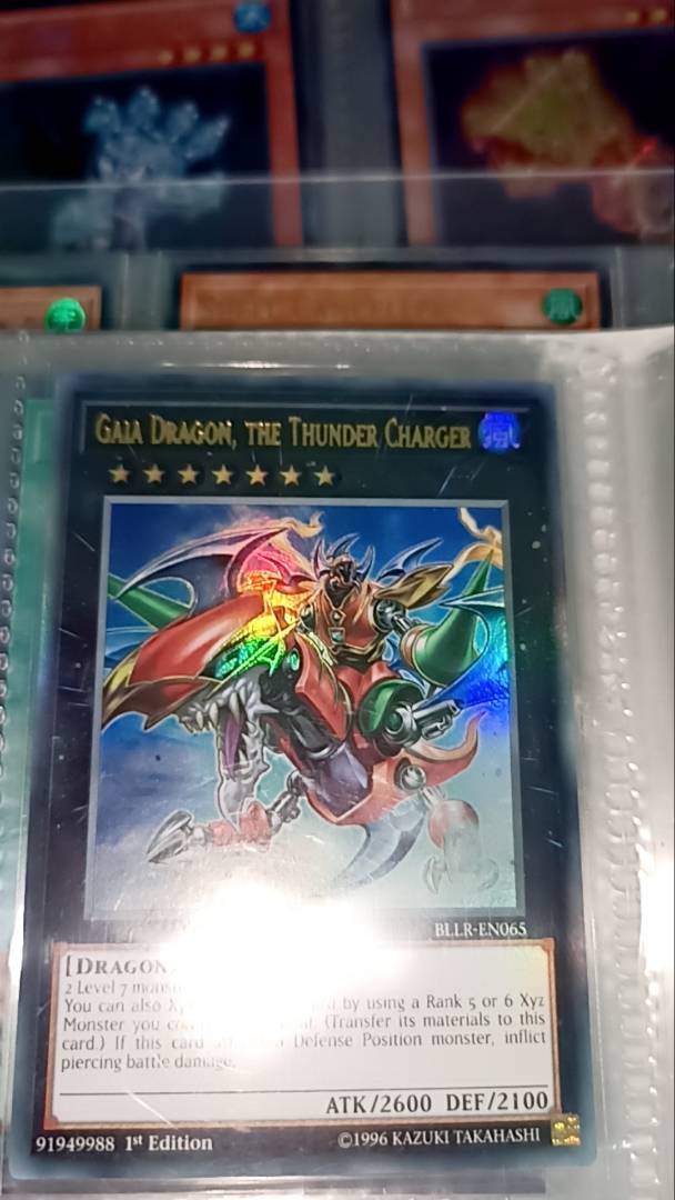 Thẻ bài yugioh:Gaia Dragon, the Thunder Charger - BLLR-EN065 - Ultra Rare  1st Edition | Shopee Việt Nam
