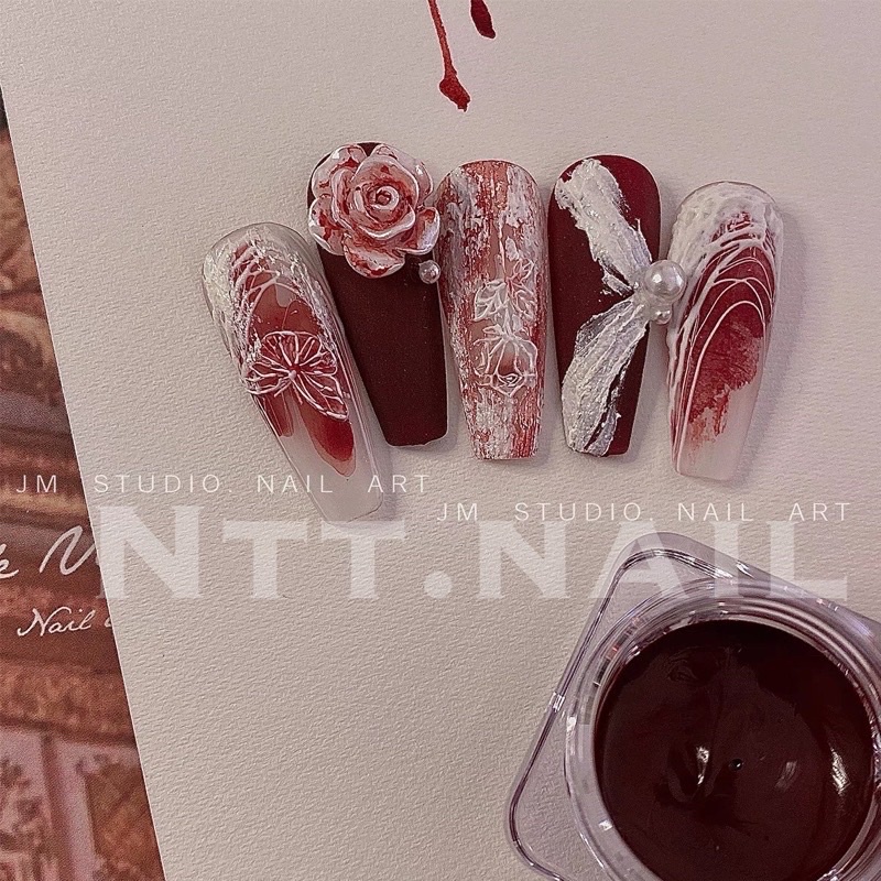 Màu nước nén trắng - đen làm loang vân đá siêu đỉnh