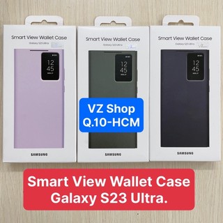 Chính hãng-có ngăn đựng thẻ-Bao da Smart View Wallet Case cho Samsung Galaxy S23 Ultra có ngăn đựng thẻ