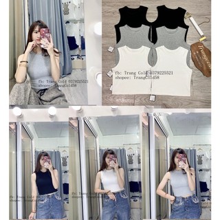Áo ba lỗ dáng croptop thun tăm