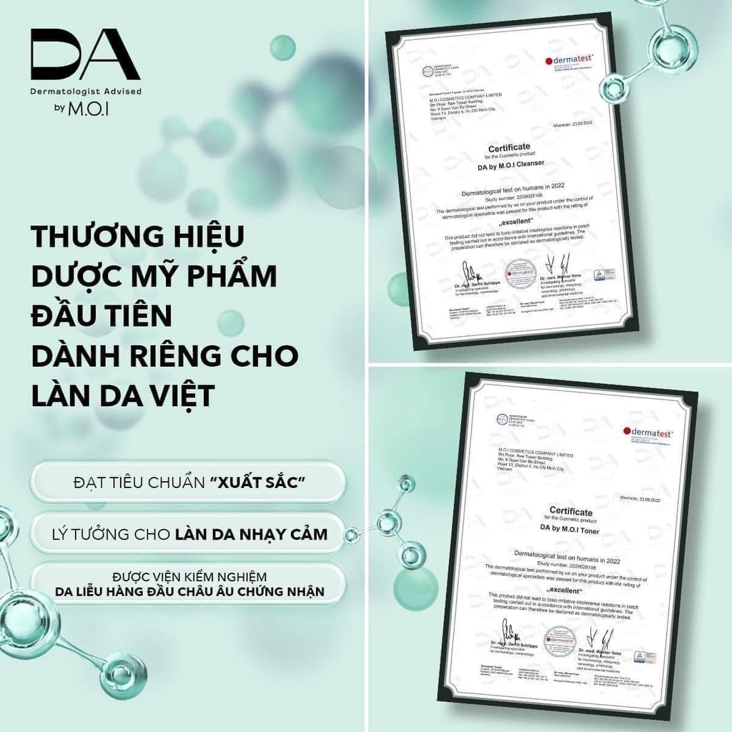 COMBO NƯỚC THẦN  200ML+ 1 SỮA RỬA MẶT 200ML DA BY M.O.I . BÁC SĨ DA LIỄU KHUYÊN DÙNG CHO DA NHẠY CẢM NHẤT LÀNH TÍNH