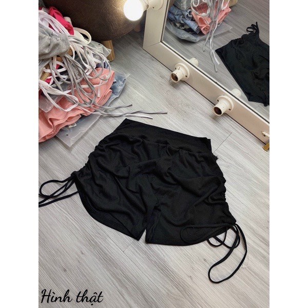Quần short ngắn rút dây hai bên tập gym | BigBuy360 - bigbuy360.vn