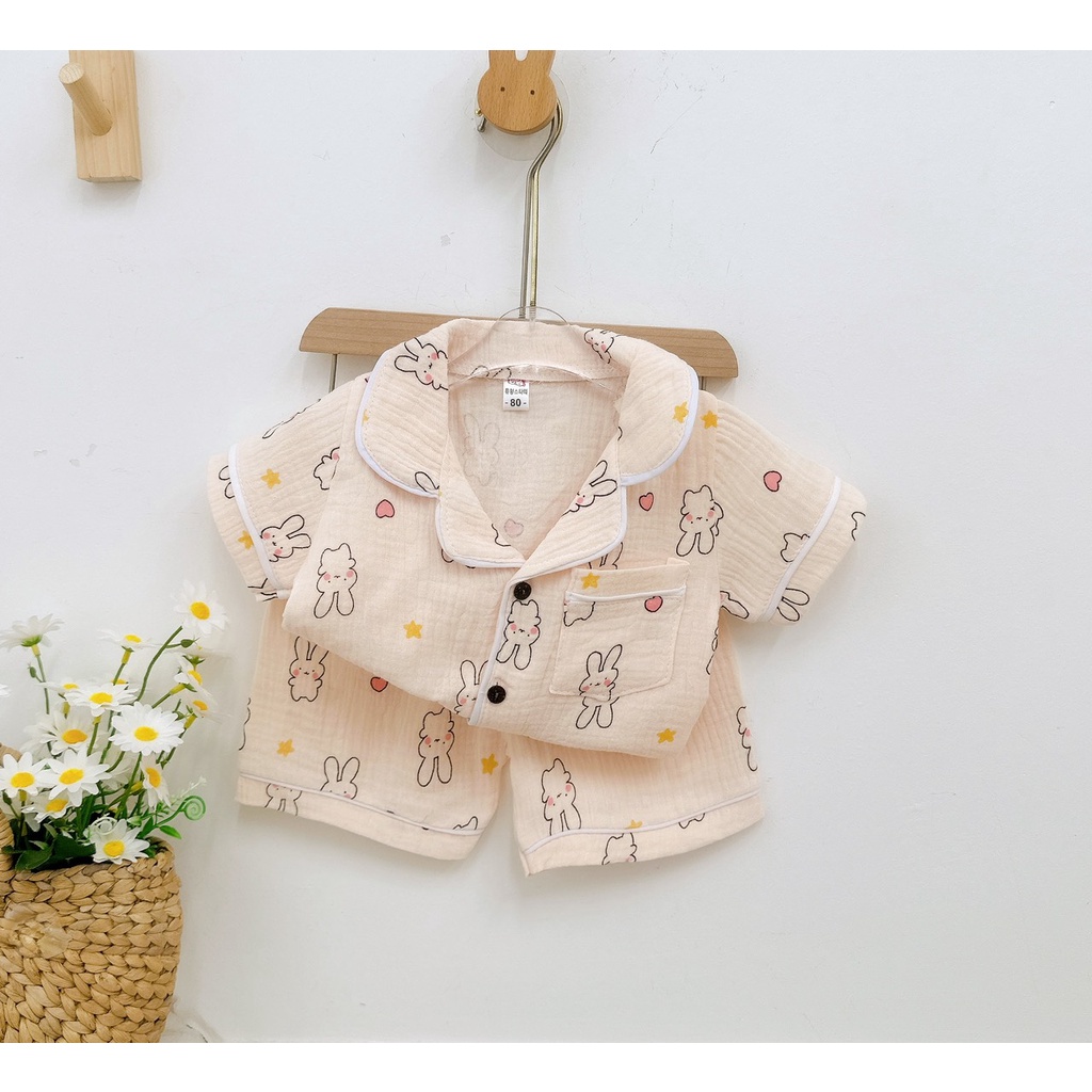 Đồ ngủ, bộ pijama chất Musilin Organic họa tiết ngộ nghĩnh cho bé trai, bé gái