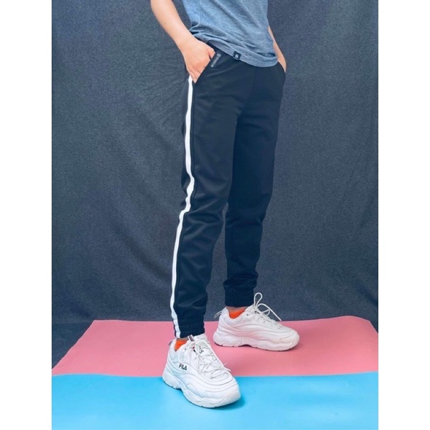 Quần Jogger Thun Trắng Kem Phối Viền, MADE BY F.O.F