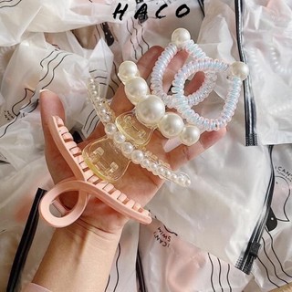 sét 5 kẹp tóc dây buộc tóc loại mới
