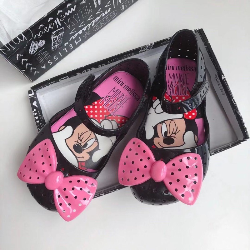 Giày Búp Bê Nhựa Đính Nơ Melissa Phong Cách Mới Cho Bé Gái