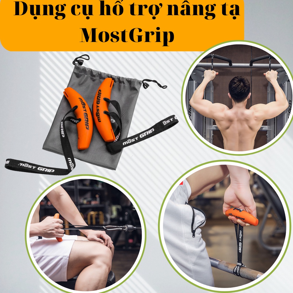 Most Grip Dụng Cụ Tay Nắm Kéo Bằng TPE Siêu Cứng Hỗ Trợ Tập Gym Nhiều Màu