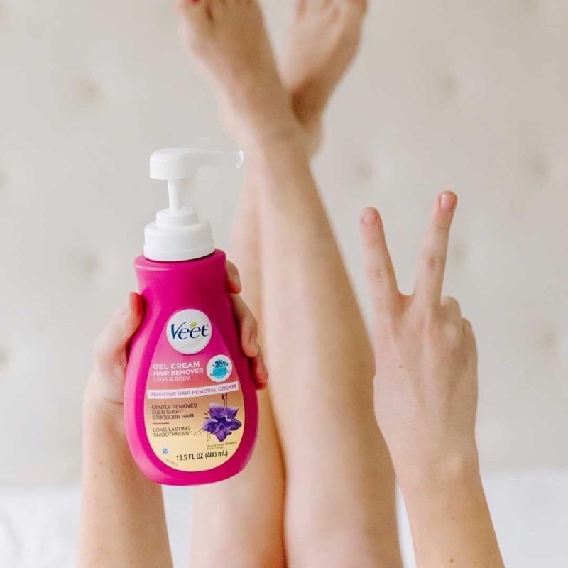 Kem Tẩy Lông Veet cho Nam & Nữ Lành Tính Và An Toàn Kèm Bông Mút 150ML/400ML