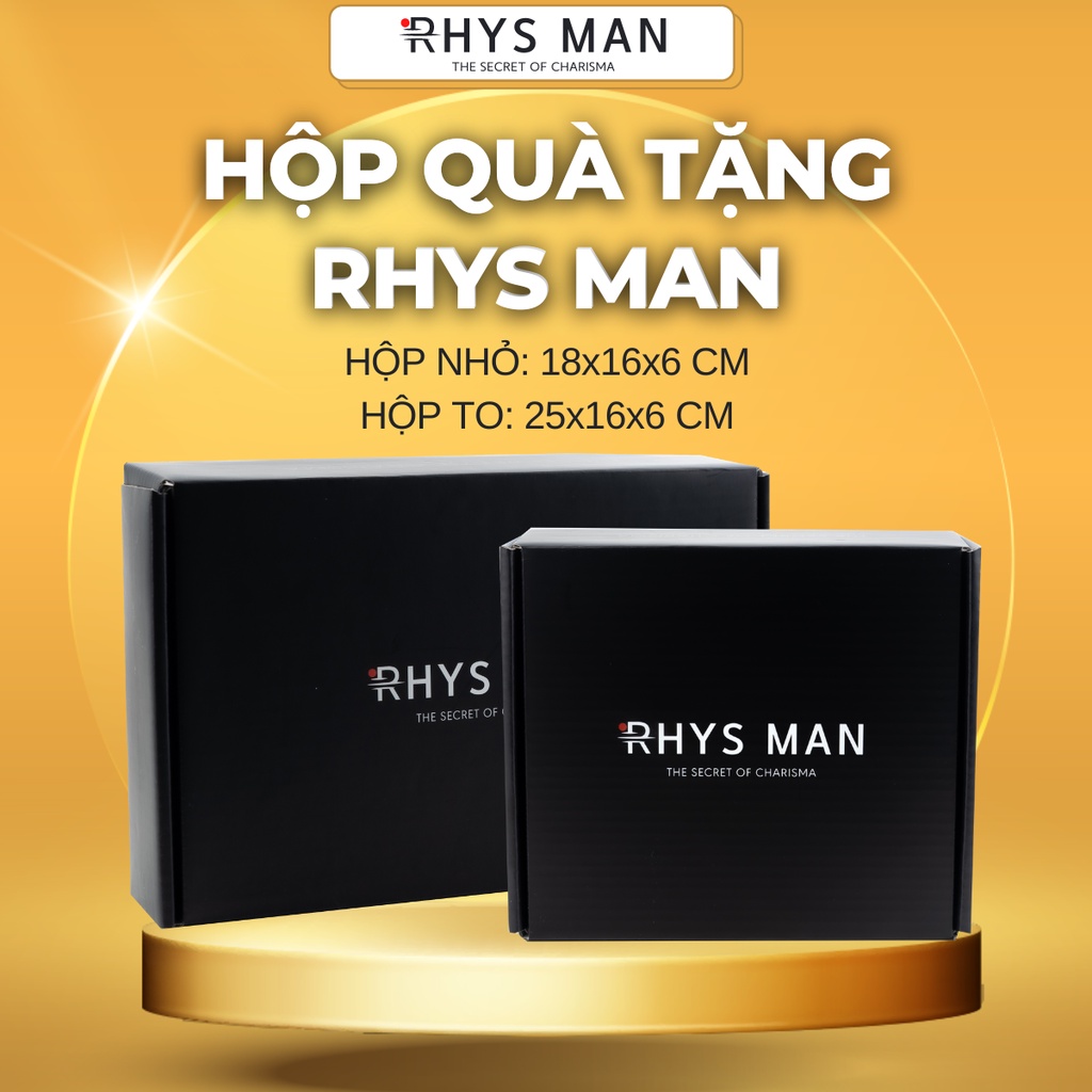 Hộp Quà Tặng RHYS MAN Đựng Quà Sinh Nhật Màu Đen Sang Trọng