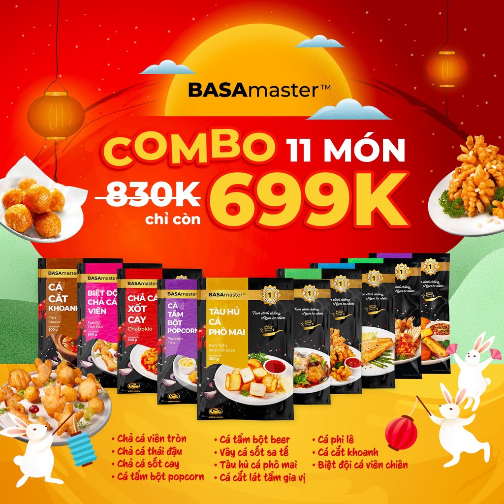 COMBO 11 MÓN CÁ BASA - 699K