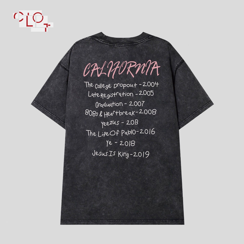 CLOT local brand Áo thun thể thao oversize thời trang nữ vintage Nâu xám ulzzang 100%cotton