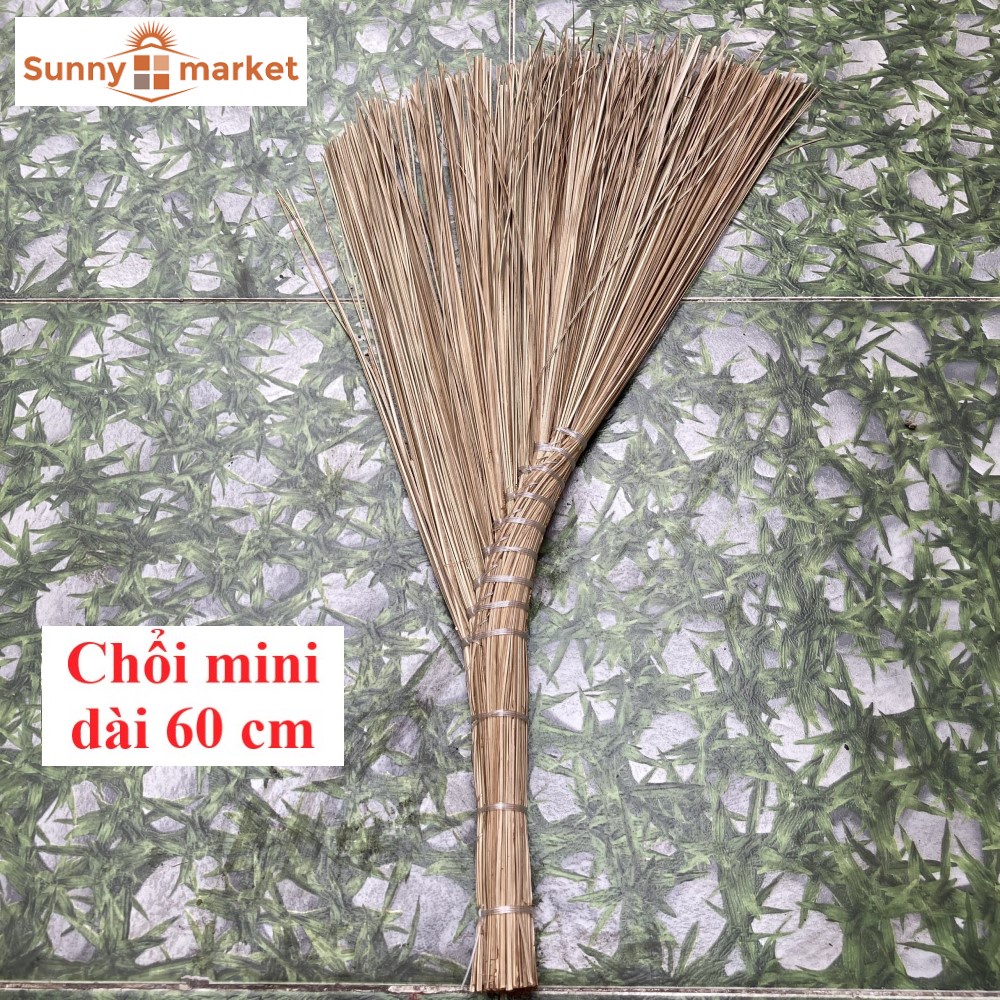 Chổi dừa mini dài 60cm dùng quét nước, quét sân, chổi xương loại nhỏ