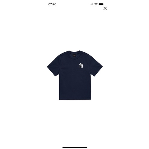 Áo phông trơn Mlb thêu logo nổi cho bé trai