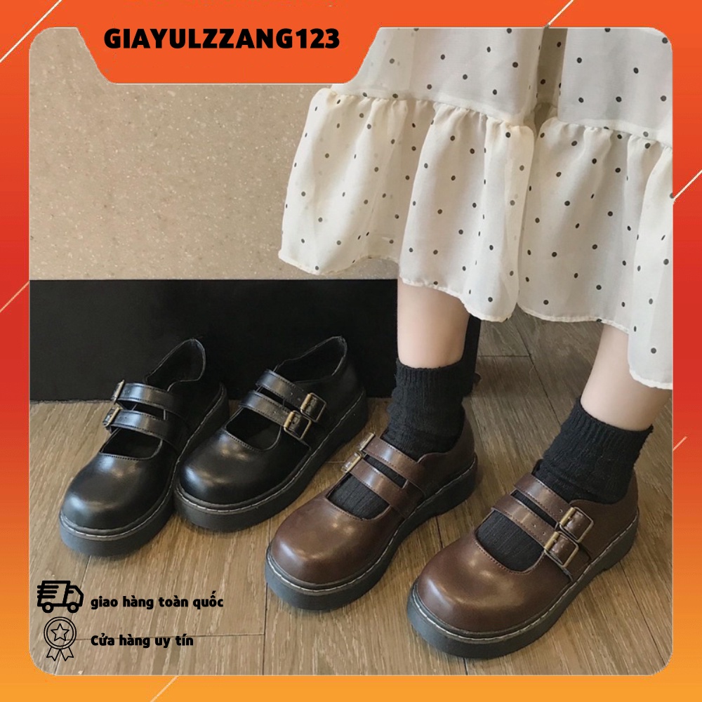 [ Có Sẵn] FREESHIP Giày ulzzang 2 quai da hàn quốc mã 004 CÓ ẢNH THẬT CUỐI