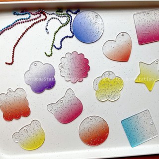 Móc khoá gradient mặt trơn làm keyring idol KPOP | BDK007