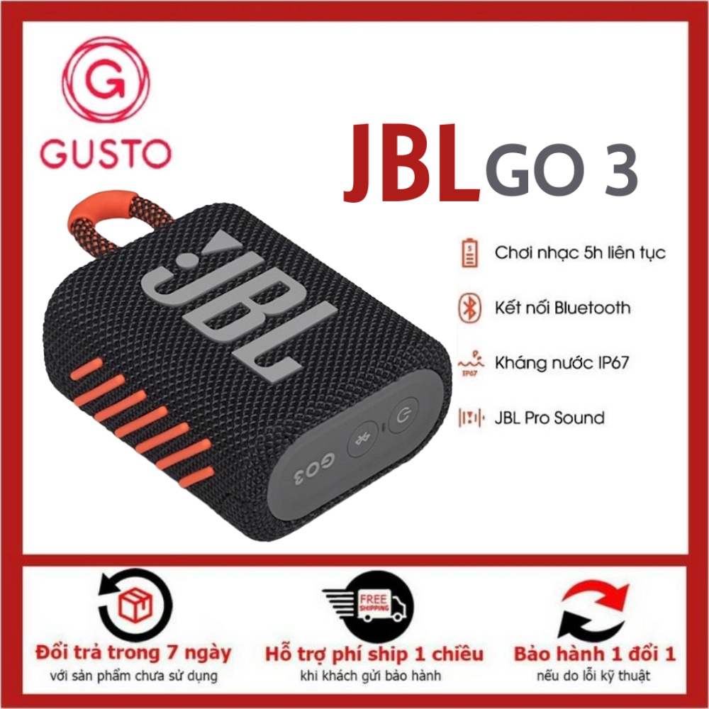 Loa Bluetooth JBL Go 3 Thế Hệ Mới Wireless V5.0🔥Bảo Hành 12 Tháng