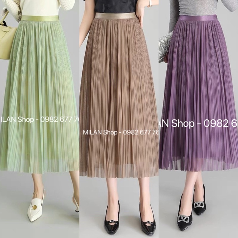 Chân váy von xòe dập ly hot hit