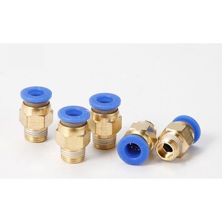 Đầu nối nhanh khí nén pc đủ các loại ren đủ các loại ống 4-6-8-10-12, cút nối hơi khí nén