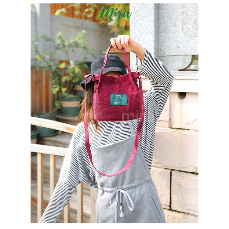 Túi Vải Giản Dị Phong Cách Ulzzang Hàn Quốc, Túi Xách Nữ, Đeo Chéo Nữ Mini Đựng Điện Thoại  MIRA-TV58132