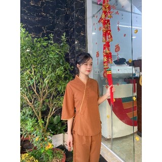 Bộ nữ đi chùa vải kate