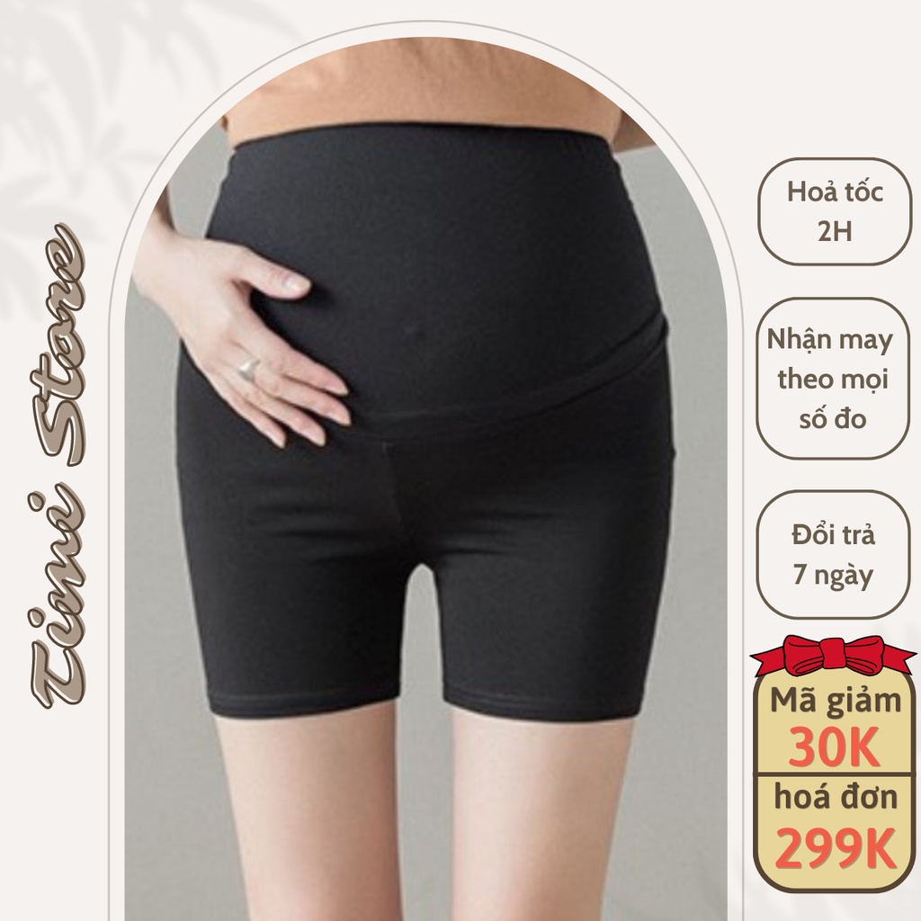Quần mặc trong váy SU ĐÚC dành cho bà bầu_2 màu đen_da_freesize