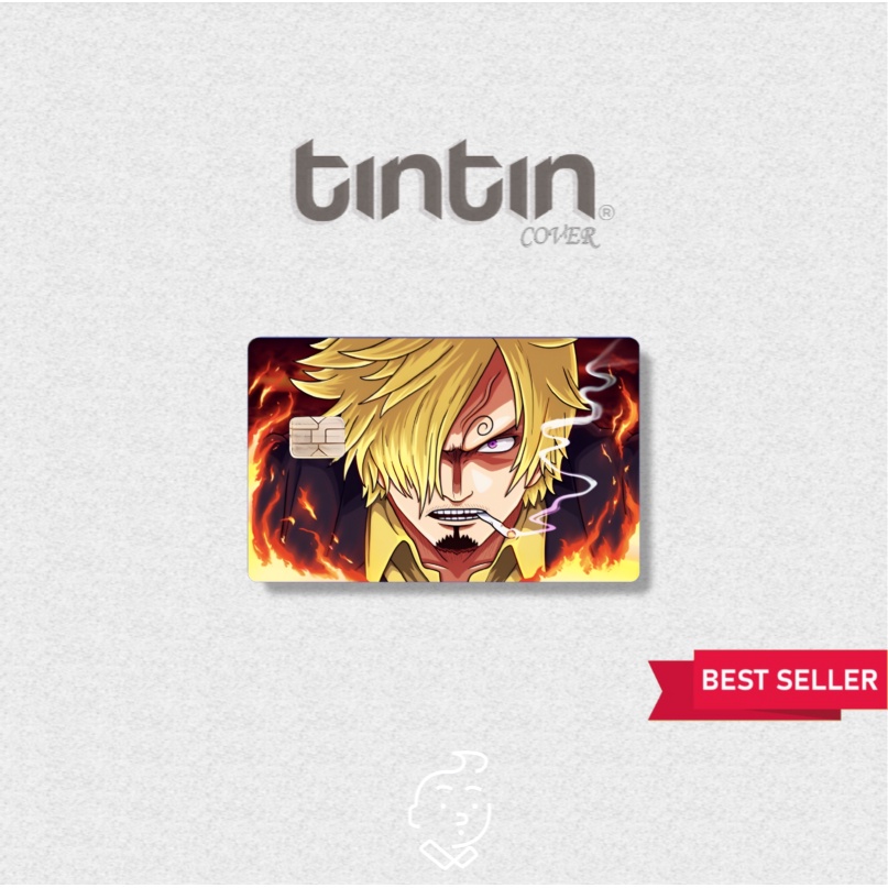 One Piece -Tem Dán Thẻ ATMSticker TinTin Trang Trí Thẻ Chống Xước, Nước