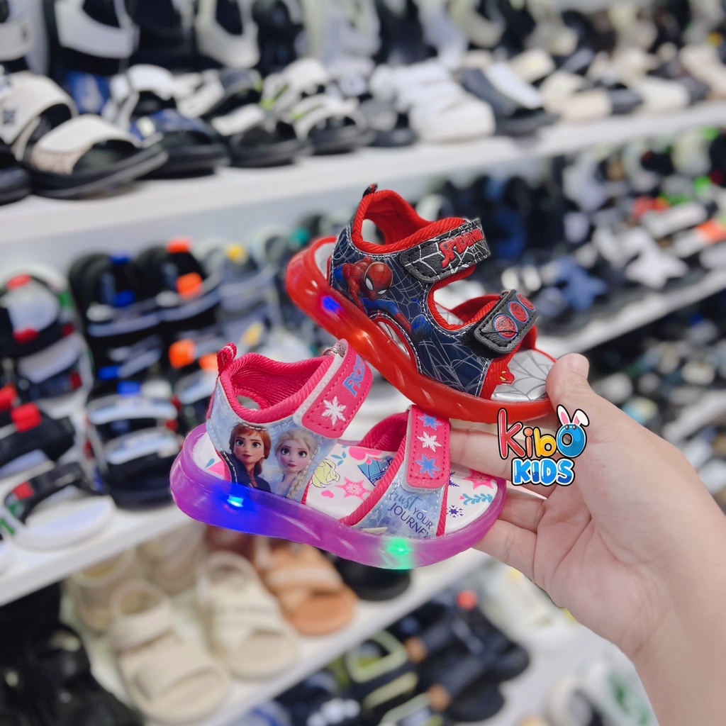 (CÓ ĐÈN) Sandal quai ngang siêu mềm êm chân có chống trơn cho bé SA2337