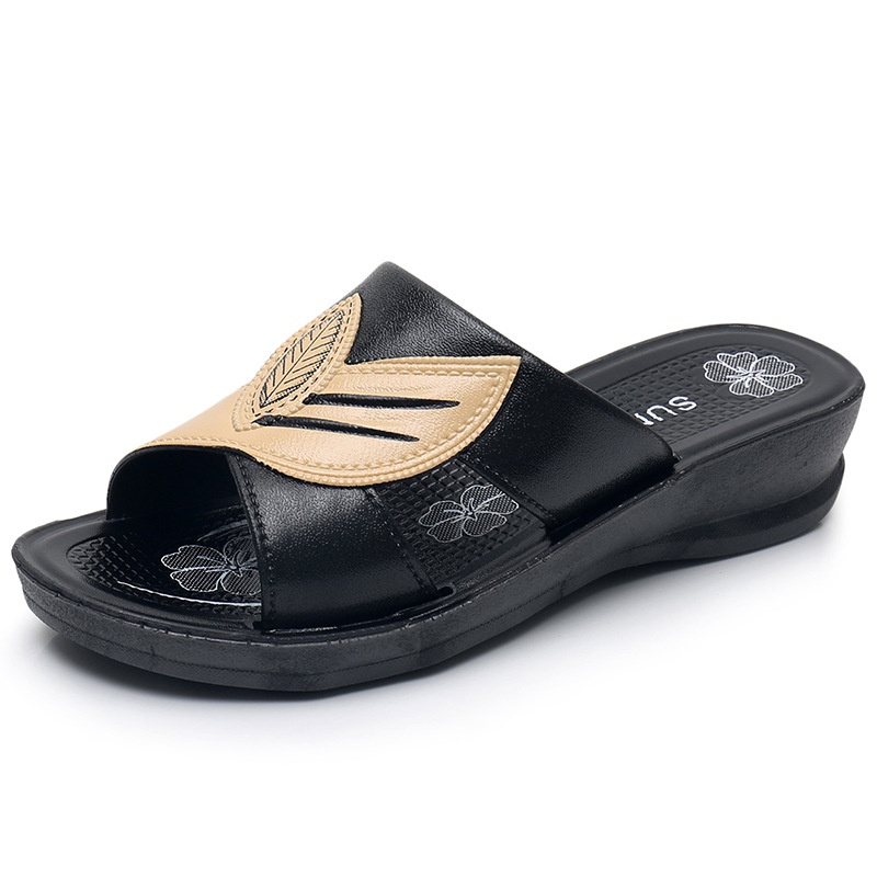 Dép trung niên nữ, dép cho bà, dép cho mẹ, ko thấm nước, đi mưa, giặt thoải mái, siêu mềm êm chân