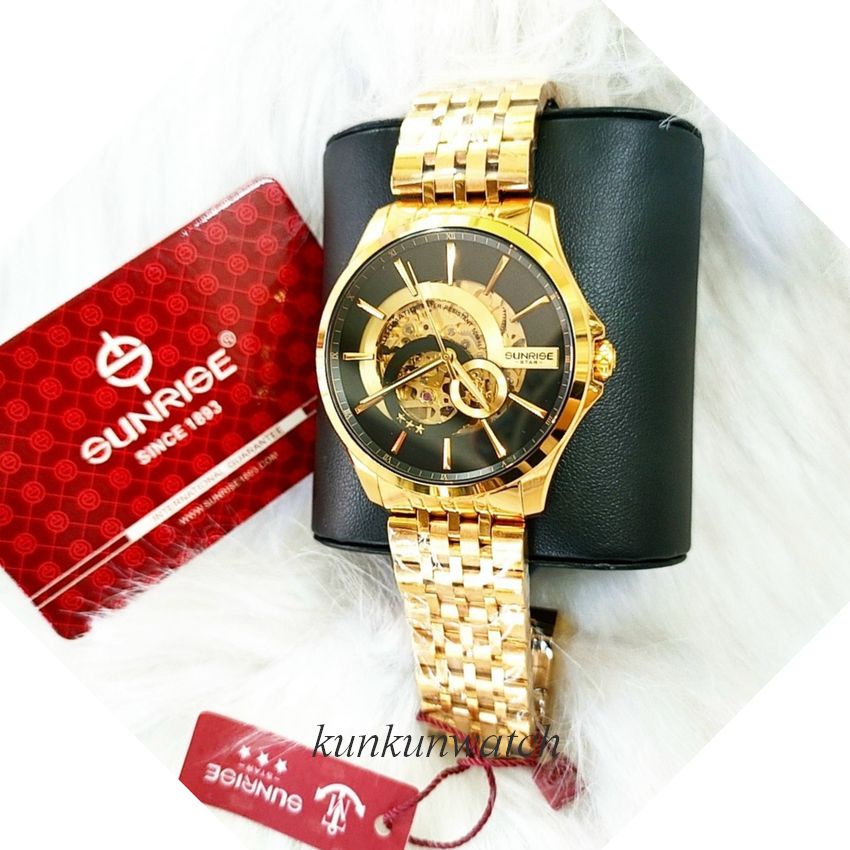 Đồng Hồ Nam SUNRISE 7014SA Automatlc Lộ Cơ 40mm Chính Hãng Fullbox