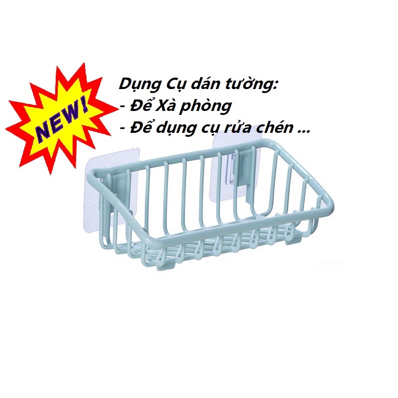 Khay Rổ Caro Hít Dán Tường,Rổ Xà Phòng, Rổ Đựng Dụng Cụ Rửa Chén