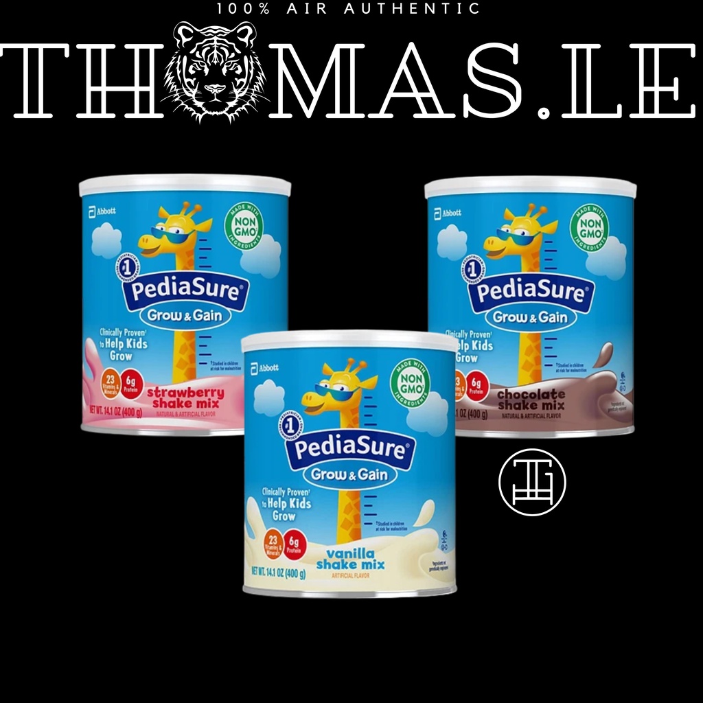 Sữa Pediasure air Mỹ Grow & Gain đủ vị ( 400g) sữa giúp bé cao khỏe, cải thiện dinh dưỡng, tăng trưởng chiều cao